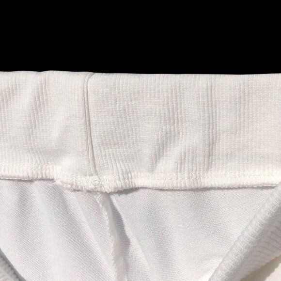 Women's White Lounge Pants, S - Picture 3 of 4